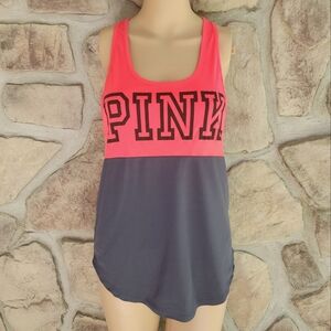 VS PINK | Pink and Gray Tank Top